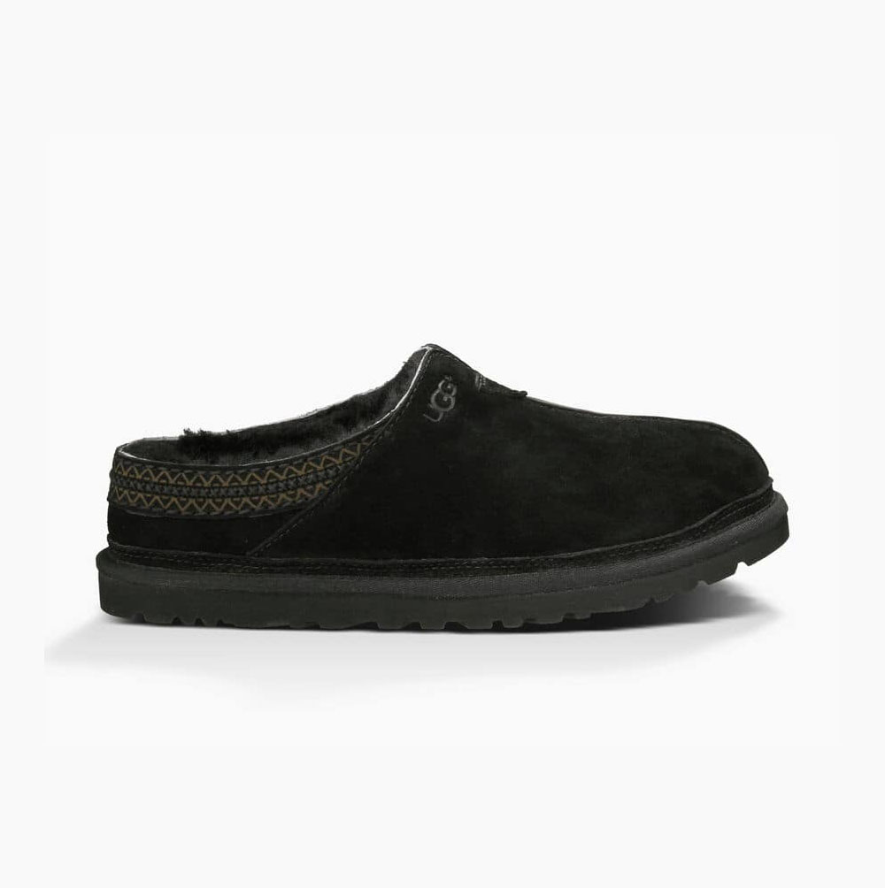 UGG Neuman Black Slippers for Men (GMNZ53086)